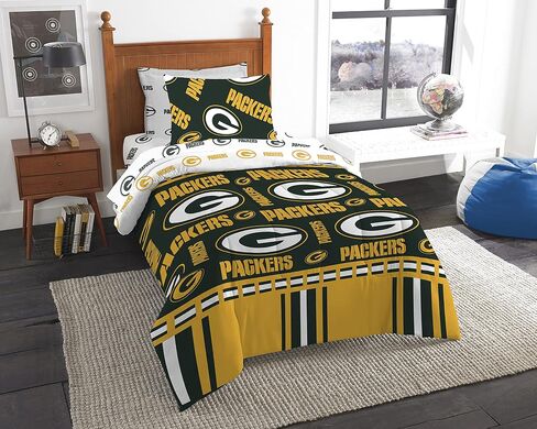 سرير Northwest NFL Green Bay Packers في مجموعة حقيبة، مزدوج، دوار in Saudi Arabia
