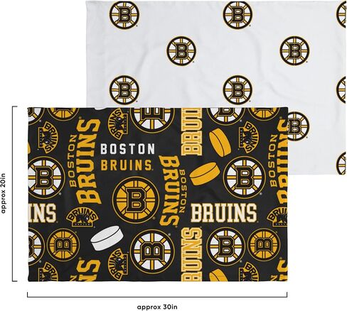 FOCO Boston Bruins NHL Team Color Bed in a Bag Comforter Bedding 5 Piece Set - Twin in Saudi Arabia