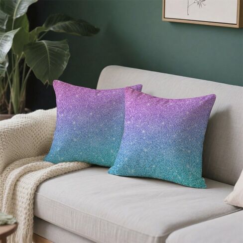 Set of 2 Throw Pillow Covers Cottage Bed Cotton Velvet Throw Pillows Covers Rustic Art Decor Funky Cute Throw Pillow Cover Sparkly Glitter Design Washable Throw Pillows Cover 20x20 in in Saudi Arabia