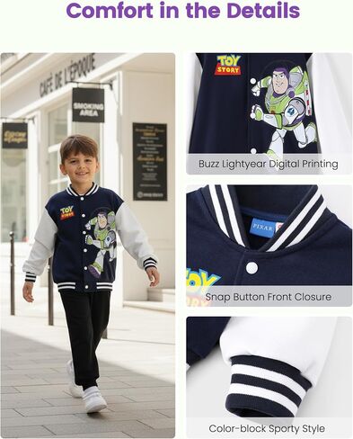ديزني مارفيل سبايدر مان مان بومبر سترة قصة قصة سيارات McQueen Varsity Cardigan خفيفة الوزن معطف SNAPSHIRTS 2-13Y in Saudi Arabia