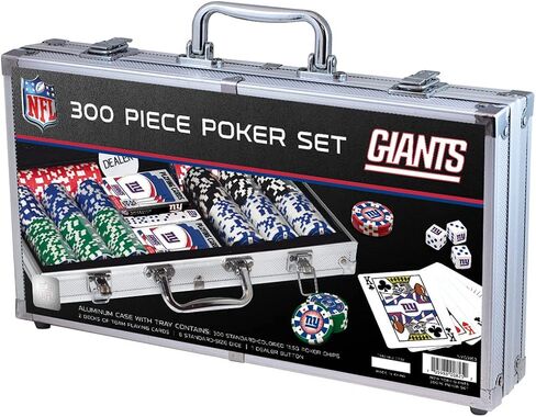 MasterPieces Casino - NFL New York Giants - 300 Piece Poker Chip Set with Carrying Case in Saudi Arabia