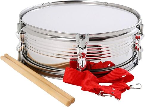 Generic 13'' Snare Drum Musical Instrument Educational Shoulder Strap Marching Drum for Children Class Teaching Beginner Adults Kids in Kuwait