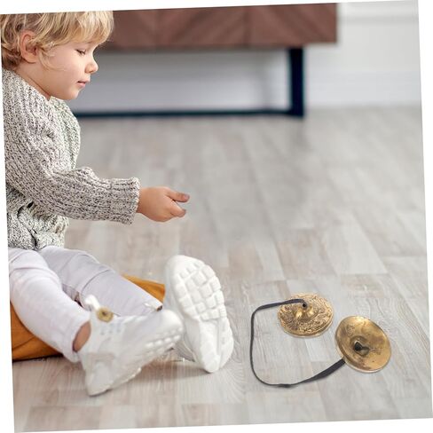 1Pair Durable Copper Yoga Cymbals Spiritual Mindfulness Instrument for Rituals Ethnic Music Celebratory Events in Kuwait