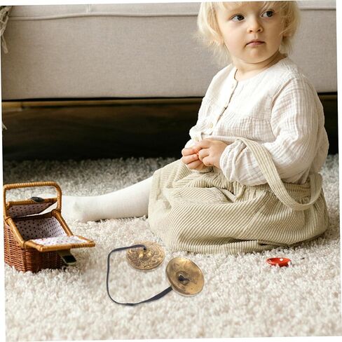 1Pair Durable Copper Yoga Cymbals Spiritual Mindfulness Instrument for Rituals Ethnic Music Celebratory Events in Kuwait