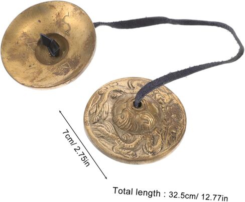 1Pair Nepal Copper Finger Cymbals Spiritual Bell Rhythm Instrument for Yoga Mindfulness and Cultural Enrichment Enhance Rhythm and Coordination Skills Rituals in Saudi Arabia