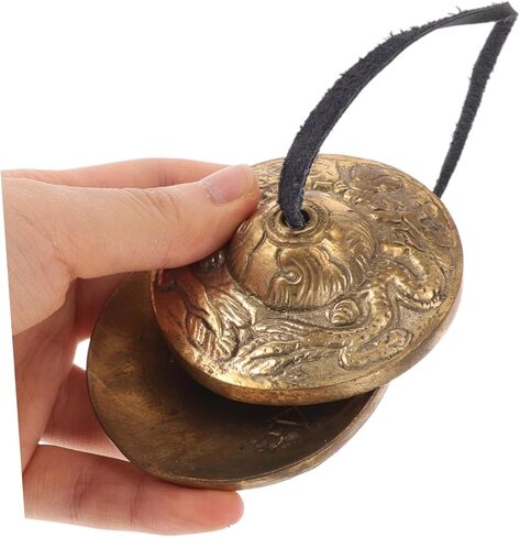 1Pair Nepal Copper Finger Cymbals Spiritual Bell Rhythm Instrument for Yoga Mindfulness and Cultural Enrichment Enhance Rhythm and Coordination Skills Rituals in Saudi Arabia