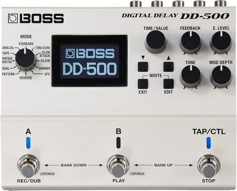 حزمة التأخير الرقمية Boss DD-500 مع كابل أداة Gearlux وكابل التصحيح واللقطات in Saudi Arabia
