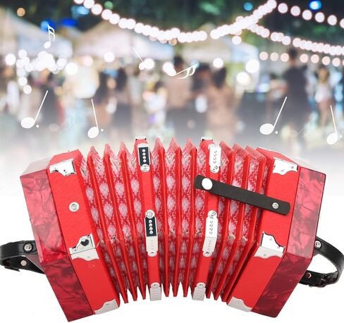 Eujgoov Concertina Instrument, Portable Professional in 3 Colors for Adults and Children, Convenient To Carry, Develop Musical (Sky Blue) in Saudi Arabia
