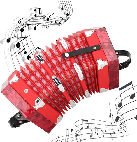 Eujgoov Concertina Instrument, Portable Professional in 3 Colors for Adults and Children, Convenient To Carry, Develop Musical (Sky Blue) in Saudi Arabia