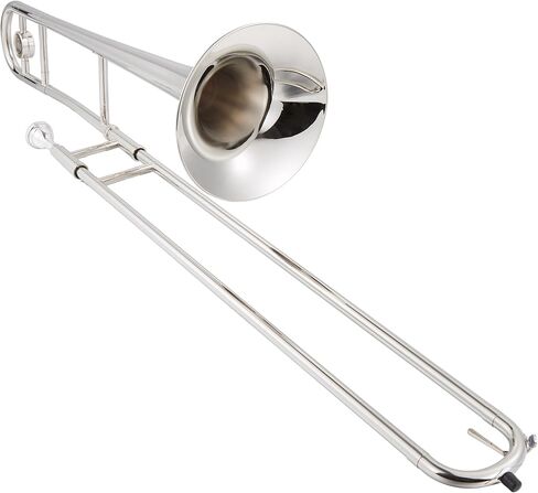 طقم Senfot Alto Trombone Starter Kit، نحاس مطلي بالنيكل Bb مع علبة، قطعة فم، قفازات، قماش؛ نغمة دقيقة وصوت مخترق، أداة أساسية لفرقة المدرسة والأوركسترا in Kuwait
