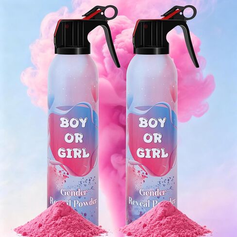 Large Gender Reveal Smoke Bombs 2 Packs, Pink Biodegradable Powder Spray for Baby Girl Reveal, Long-Lasting 10ft Smoke Effect, Unique Gender Reveal Ideas & Party Decorations in Kuwait