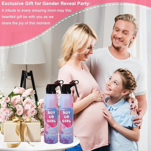 Large Gender Reveal Smoke Bombs 2 Packs, Pink Biodegradable Powder Spray for Baby Girl Reveal, Long-Lasting 10ft Smoke Effect, Unique Gender Reveal Ideas & Party Decorations in Kuwait