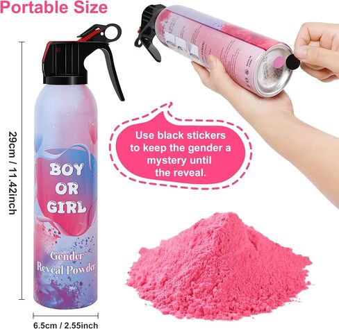 Large Gender Reveal Smoke Bombs 2 Packs, Pink Biodegradable Powder Spray for Baby Girl Reveal, Long-Lasting 10ft Smoke Effect, Unique Gender Reveal Ideas & Party Decorations in Kuwait