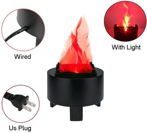 Lancoon 3D LED وهمية لهب النار ضوء، الاصطناعي الخفقان لهب مصباح لمبة تأثير النار الكهربائية في الأماكن المغلقة لعيد الميلاد عيد الهالوين مهرجان الحدث حزب نادي الديكور in Kuwait
