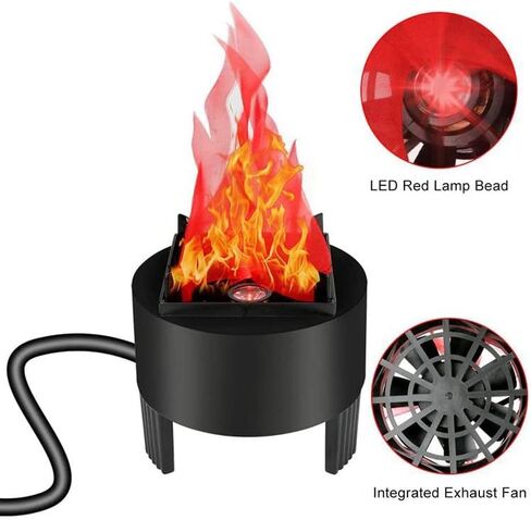 Lancoon 3D LED وهمية لهب النار ضوء، الاصطناعي الخفقان لهب مصباح لمبة تأثير النار الكهربائية في الأماكن المغلقة لعيد الميلاد عيد الهالوين مهرجان الحدث حزب نادي الديكور in Kuwait
