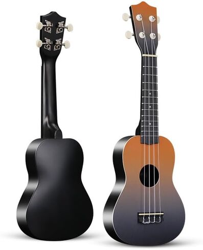 21-Inch Carbon Fiber Ukulele – Weatherproof Travel Uke, Portable and Easy to Carry | Suitable for Beginners & Professionals Alike, A Thoughtful Gift Choice for Music Lovers (Black-White Gradient) in Saudi Arabia