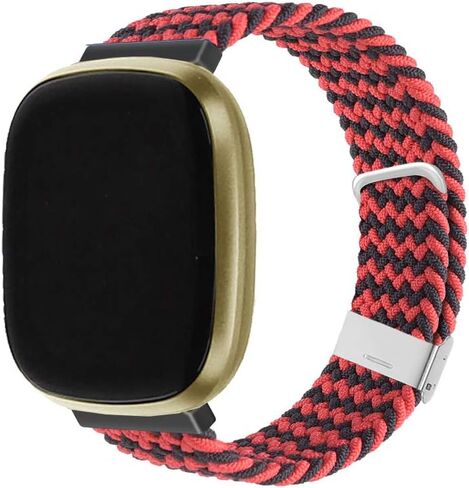 أربطة من النايلون متوافقة مع Fitbit Versa 3، سوار معصم من النايلون الناعم القابل للتعديل وجيد التهوية وحزام بديل رياضي للنساء والرجال in Kuwait