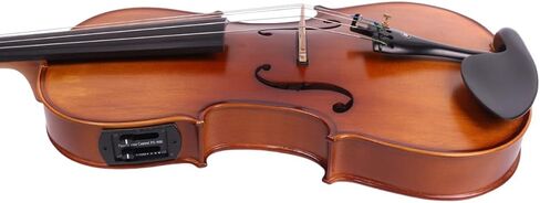 16.5 Inch 5-String Electric Viola - FCGDA Tuning Electric Acoustic Viola for Students, Adults, Professional - Handmade Maple & Spruce Body with Ebony Fittings, Case, Bow (Black) in Kuwait