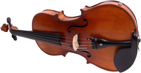16.5 Inch 5-String Electric Viola - FCGDA Tuning Electric Acoustic Viola for Students, Adults, Professional - Handmade Maple & Spruce Body with Ebony Fittings, Case, Bow (Black) in Kuwait