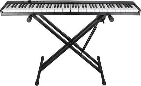 Rockville RKS-AIR Keyboard Stand, Gas Spring, Adjustable 22-38in| Hydraulic One-Button Folding, Double X-Style, 110lb Capacity in Saudi Arabia