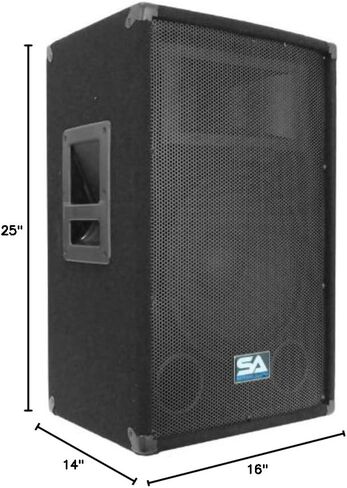 Seismic Audio - Pair of 12" PA DJ Speakers 600 Watts PRO Audio - Mains, Monitors, Bands, Karaoke, Churches, Weddings in Saudi Arabia