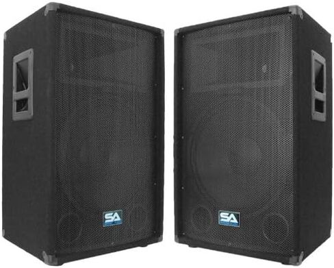 الصوت الزلزالي - SA-15T-PKG21 - زوج من مكبرات الصوت PA/DJ مقاس 15 بوصة مع كابلين مكبر صوت مقاس 25 بوصة - حزمة سماعات وكابلات PA مقاس 15 بوصة in Saudi Arabia