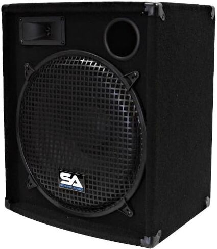Seismic Audio - SA-15.2-PKG1 - Pair of Compact 15" PA Speakers with Two Tripod Speaker Stands in Saudi Arabia