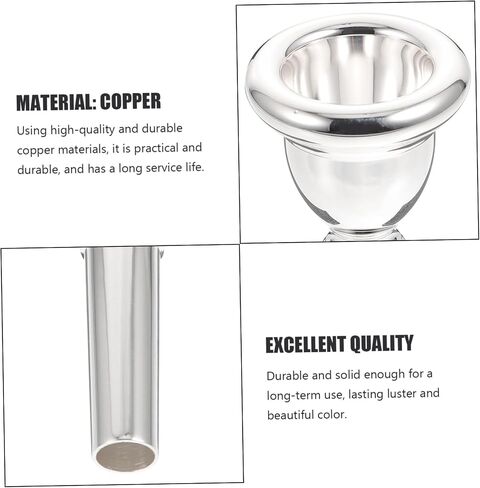 Euphonium Mouthpiece Accessory Durable Plated Design for Professional Wind Instruments Smooth Tone Loud Sound for Beginners Professionals in Saudi Arabia