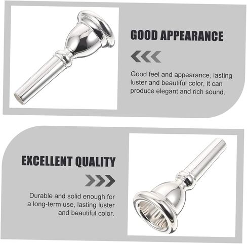 Euphonium Mouthpiece Accessory Durable Plated Design for Professional Wind Instruments Smooth Tone Loud Sound for Beginners Professionals in Saudi Arabia