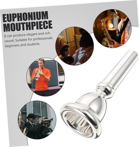 Euphonium Mouthpiece Accessory Durable Plated Design for Professional Wind Instruments Smooth Tone Loud Sound for Beginners Professionals in Saudi Arabia