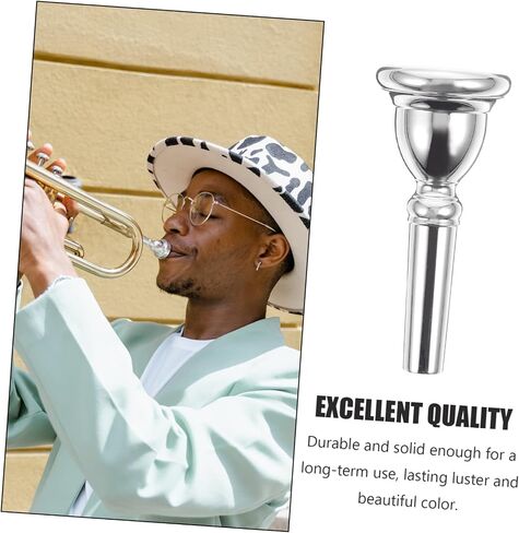 Euphonium Mouthpiece Accessory Durable Plated Design for Professional Wind Instruments Smooth Tone Loud Sound for Beginners Professionals in Saudi Arabia