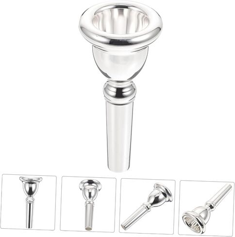 Tuba Trombone Mouthpiece Euphonium Part Silver Plated for Professional Musicians in Saudi Arabia