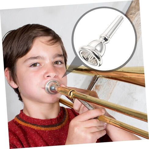 Tuba Trombone Mouthpiece Euphonium Part Silver Plated for Professional Musicians in Saudi Arabia
