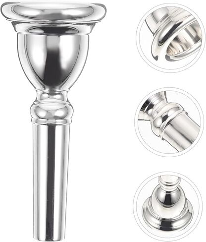 Tuba Trombone Mouthpiece Euphonium Part Silver Plated for Professional Musicians in Saudi Arabia