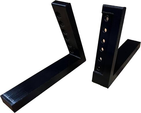 زوج رف معدات استوديو مدمج 2U - PETG مطبوع ثلاثي الأبعاد، عمق 4 بوصات، حامل سطح مكتب منحدر 20 درجة للواجهات الصوتية، DJ، IT & Pro Audio - يشمل الأجهزة - صنع في الولايات المتحدة الأمريكية - أسود in Kuwait