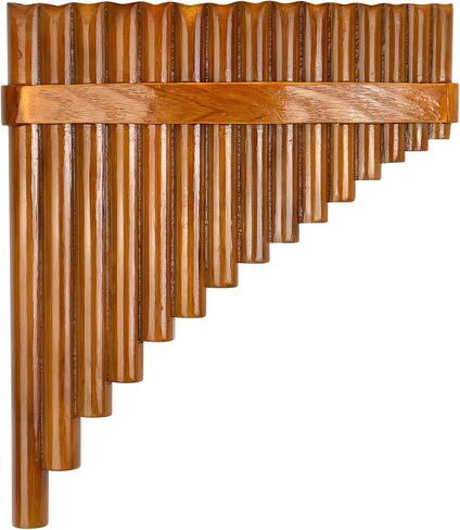 15 Pipes Brown Pan Flute G Key Musical Instrument Pan Pipes Woodwind Instrument (Right Hand) in Saudi Arabia