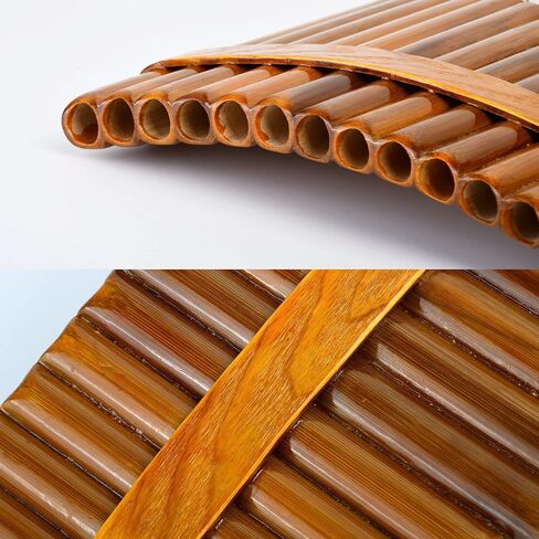 15 Pipes Brown Pan Flute G Key Musical Instrument Pan Pipes Woodwind Instrument (Right Hand) in Saudi Arabia