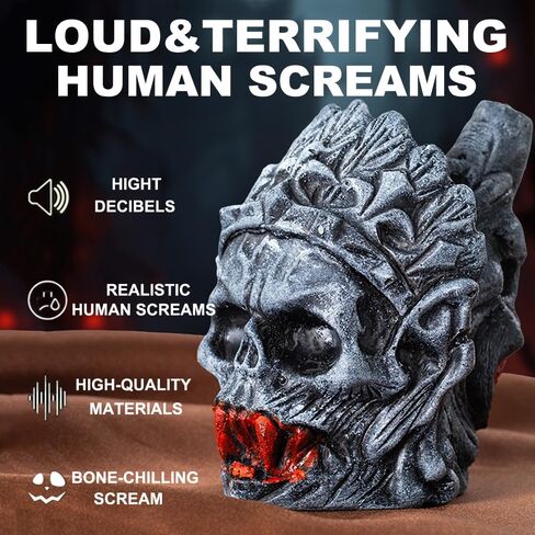 Aztec Death Whistle, Authentic Human Sounding Screams 125+ Decibels, White Resin, Whistle in Saudi Arabia