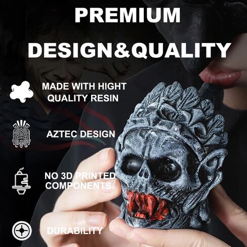 Aztec Death Whistle, Authentic Human Sounding Screams 125+ Decibels, White Resin, Whistle in Saudi Arabia