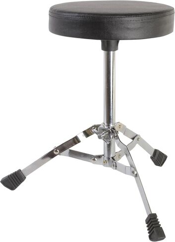 مجموعة طبول المبتدئين المكونة من 5 قطع من Gammon Percussion مع الصنج والأجهزة والعصي والعرش - أسود in Kuwait