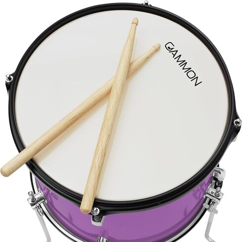 مجموعة طبول المبتدئين المكونة من 5 قطع من Gammon Percussion مع الصنج والأجهزة والعصي والعرش - أسود in Kuwait