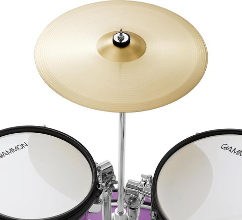مجموعة طبول المبتدئين المكونة من 5 قطع من Gammon Percussion مع الصنج والأجهزة والعصي والعرش - أسود in Kuwait