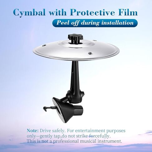 Car Cymbal Air Vent - Car Cymbals Air Vent Clip for Dashboard, Metal Car Drum Cymbals Accessory, Car Symbol Drum Air Vent Mini Cymbal Gift (Gold) in Saudi Arabia