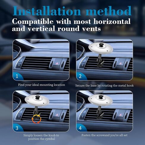 Car Cymbal Air Vent - Car Cymbals Air Vent Clip for Dashboard, Metal Car Drum Cymbals Accessory, Car Symbol Drum Air Vent Mini Cymbal Gift (Gold) in Saudi Arabia