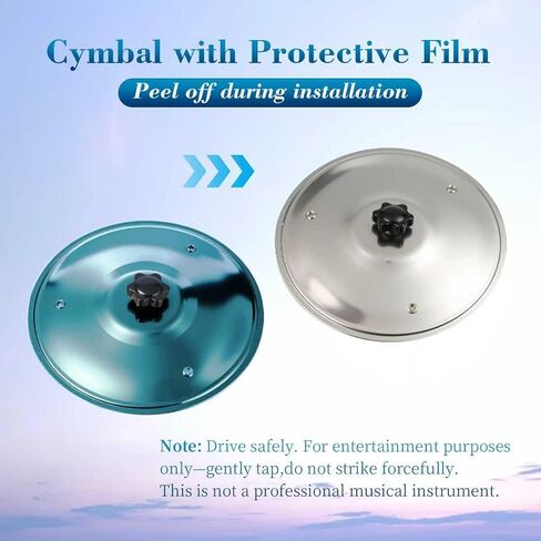Car Cymbal Air Vent - Car Cymbals Air Vent Clip for Dashboard, Metal Car Drum Cymbals Accessory, Car Symbol Drum Air Vent Mini Cymbal Gift (Gold) in Saudi Arabia