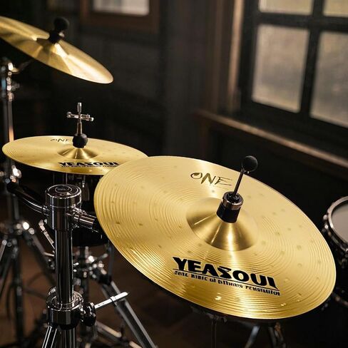 حزمة الصنج، مجموعة الصنج الطبل 14 بوصة/14 بوصة/16 ​​بوصة/18 بوصة/20 بوصة 5 قطع الصنج مع حقيبة الصنج لمجموعة الطبل (5 قطع حزمة الصنج الذهبي منخفض الحجم مع حقيبة) in Kuwait