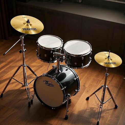 حزمة الصنج، مجموعة الصنج الطبل 14 بوصة/14 بوصة/16 ​​بوصة/18 بوصة/20 بوصة 5 قطع الصنج مع حقيبة الصنج لمجموعة الطبل (5 قطع حزمة الصنج الذهبي منخفض الحجم مع حقيبة) in Kuwait