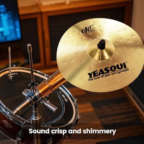 حزمة الصنج، مجموعة الصنج الطبل 14 بوصة/14 بوصة/16 ​​بوصة/18 بوصة/20 بوصة 5 قطع الصنج مع حقيبة الصنج لمجموعة الطبل (5 قطع حزمة الصنج الذهبي منخفض الحجم مع حقيبة) in Kuwait