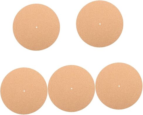 Vaguelly 5pcs الفلين القرص الدوار حصيرة ساكنة مسجل الفينيل Slipmat لتعزيز جودة الصوت مادة الفلين للفينيل ومشغلات التسجيل in Saudi Arabia
