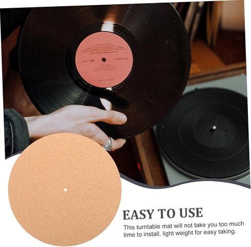 Vaguelly 5pcs الفلين القرص الدوار حصيرة ساكنة مسجل الفينيل Slipmat لتعزيز جودة الصوت مادة الفلين للفينيل ومشغلات التسجيل in Saudi Arabia